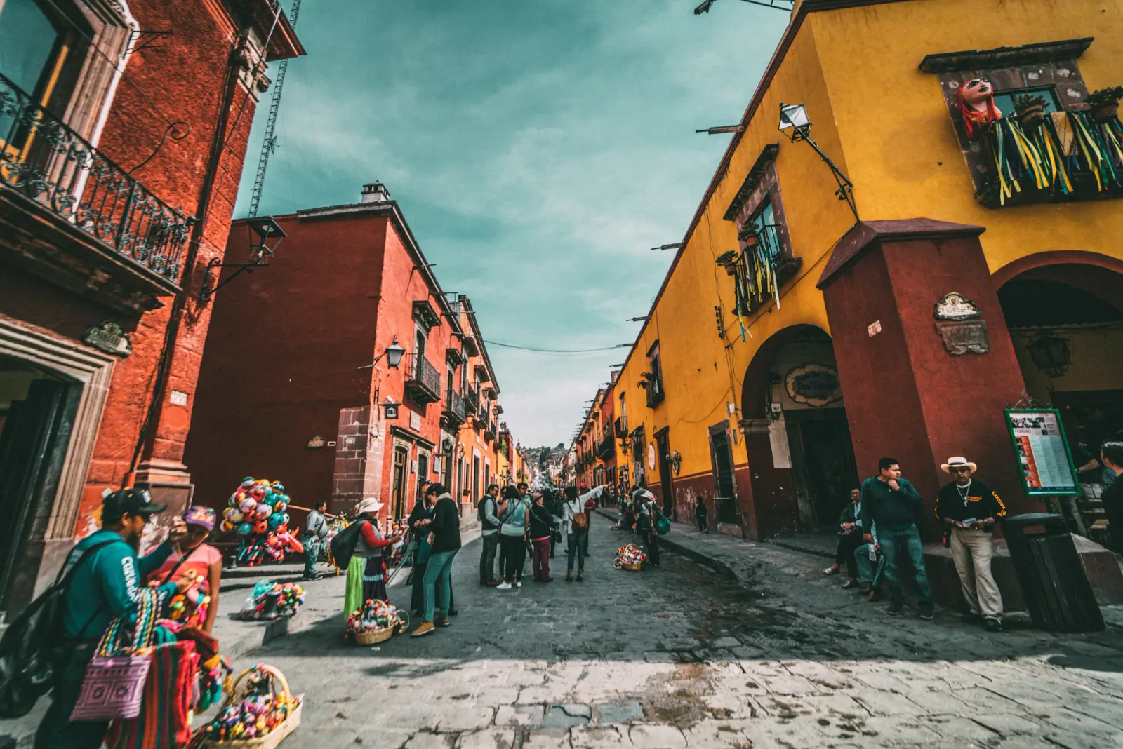 Colorful aerial view of Guanajuato, Mexico